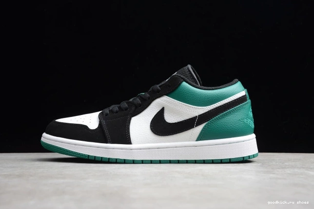 Green 1 Jordan Low 553558-113 White Black Air Mystic 0726